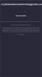 Mobile Screenshot of crystalwatersswimmingpools.com